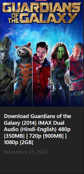 GUARDIANS OF THE GALAXY