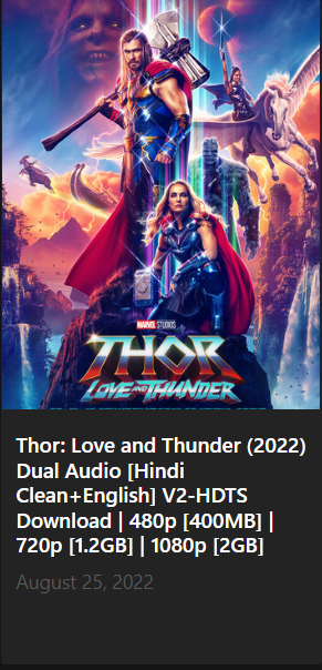 THOR LOVE AND THUNDER