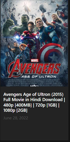 AVENGERS AGE OF ULTRON